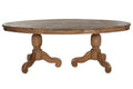 MESA COMEDOR TECA 220X110X78 DOBLE SOPORTE NATURAL