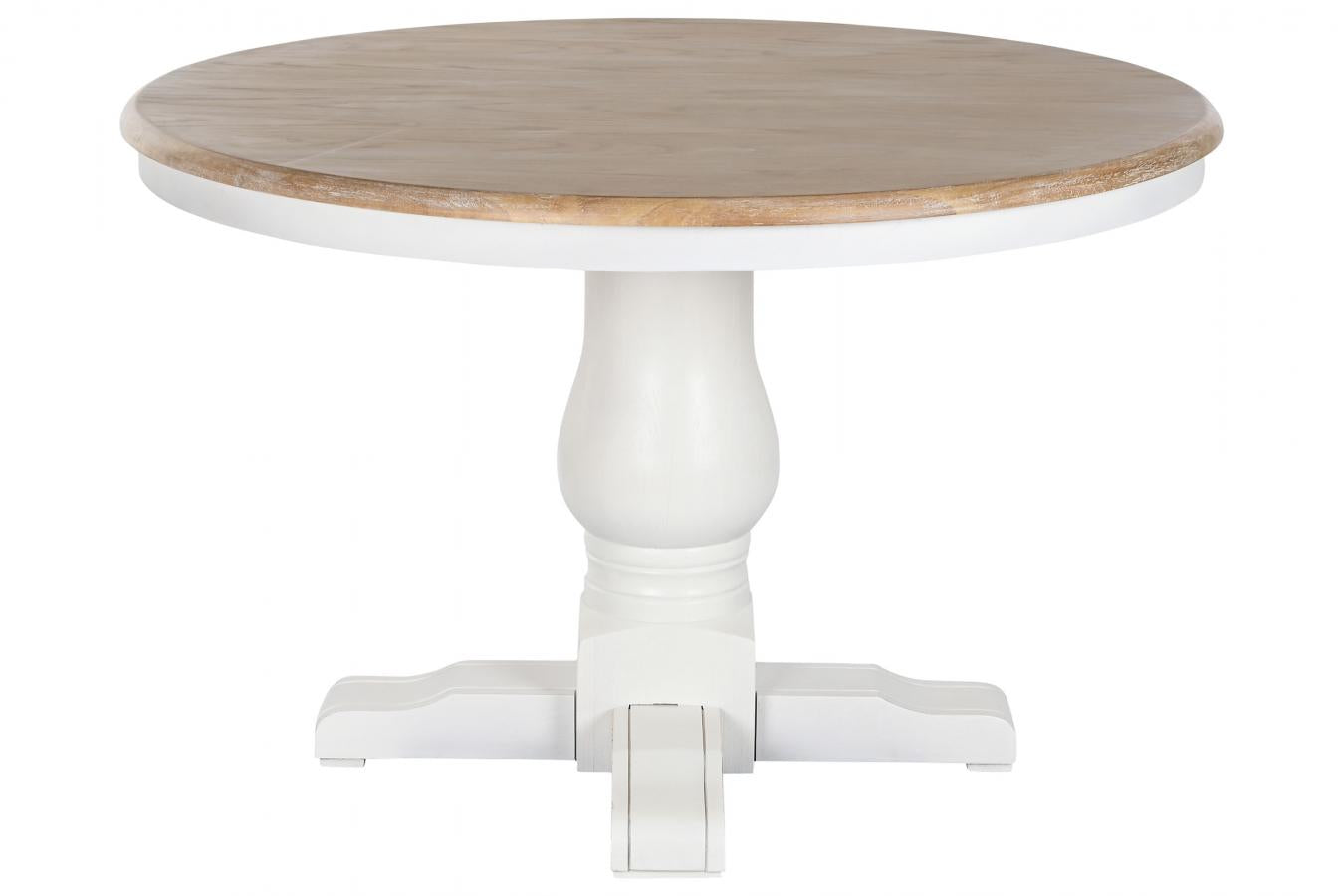 MESA REDONDA COMEDOR OLMO 120X120X76 BLANCO