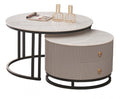 MESA CENTRO SET 2 PIEDRA SINTERIZADA 80X80X45