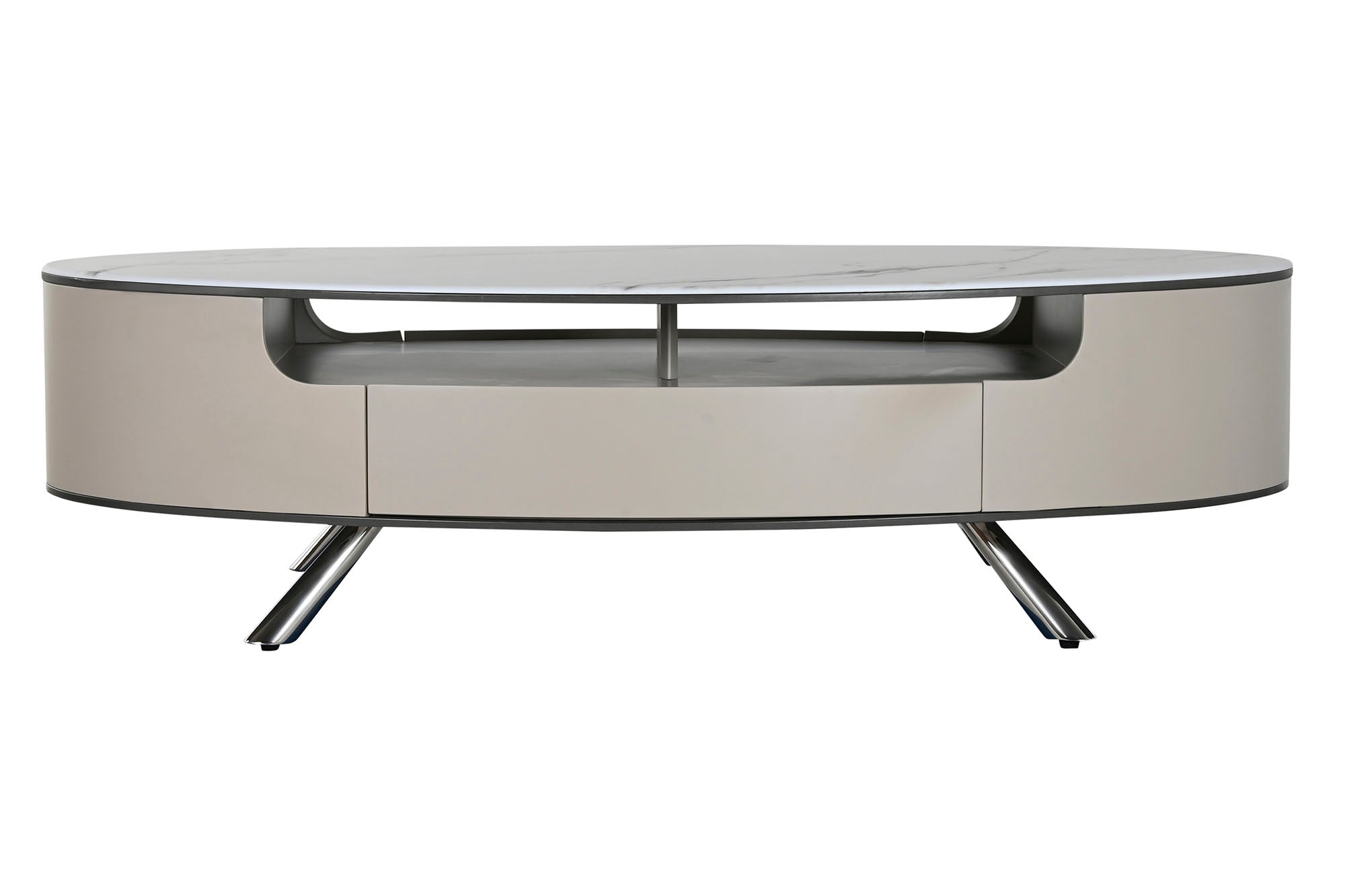 MESA CENTRO MARMOL ACERO 140X75X40 BEIGE