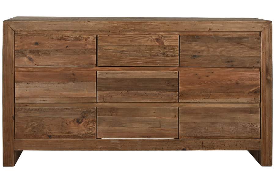 COMODA MADERA RECICLADA PINO 161X48X90 NATURAL