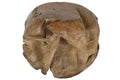 MESITA AUXILIAR TECA 50X50X40 TALLADO NATURAL