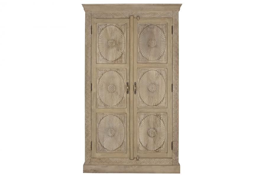 ARMARIO MANGO 125X43X214 TALLADO NATURAL
