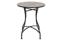 MESA METAL PIEDRA 60X60X72 MOSAICO MULTICOLOR