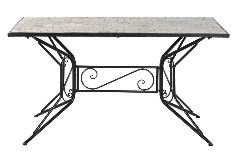 MESA COMEDOR FORJA CERAMICA 140X70X75,5 MOSAICO