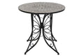 MESA REDONDA COMEDOR METAL CERAMICA 80X80X76 NEGRO