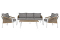 SOFA SET 4 ALUMINIO POLIESTER 189X73X84