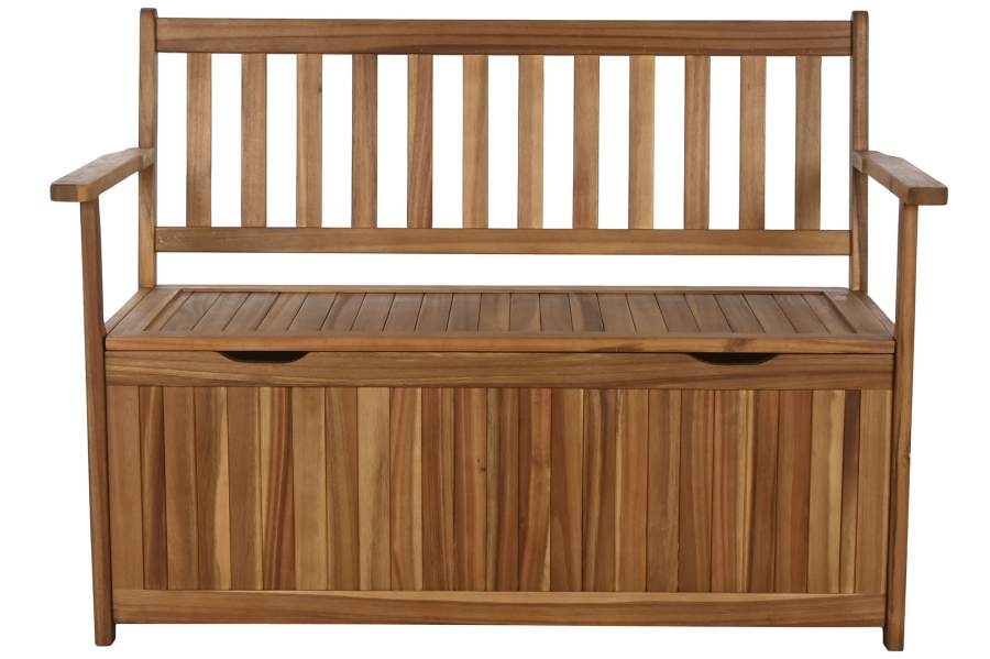 BANCO ACACIA 120X60X87 CON TAPA NATURAL MARRON