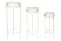 MESITA AUXILIAR SET 3 METAL 30,5X30,5X70 BLANCO