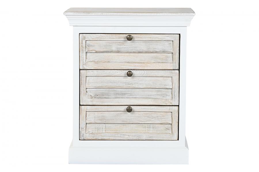 MESITA DE NOCHE MANGO 55X35X65 BLANCO