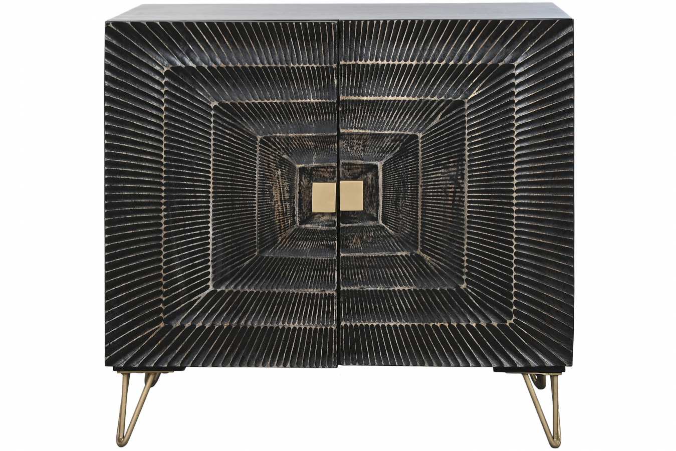 APARADOR MANGO METAL 81X45X75 MANDALA NEGRO