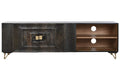 MUEBLE TV MANGO METAL 160X40X50 MANDALA NEGRO