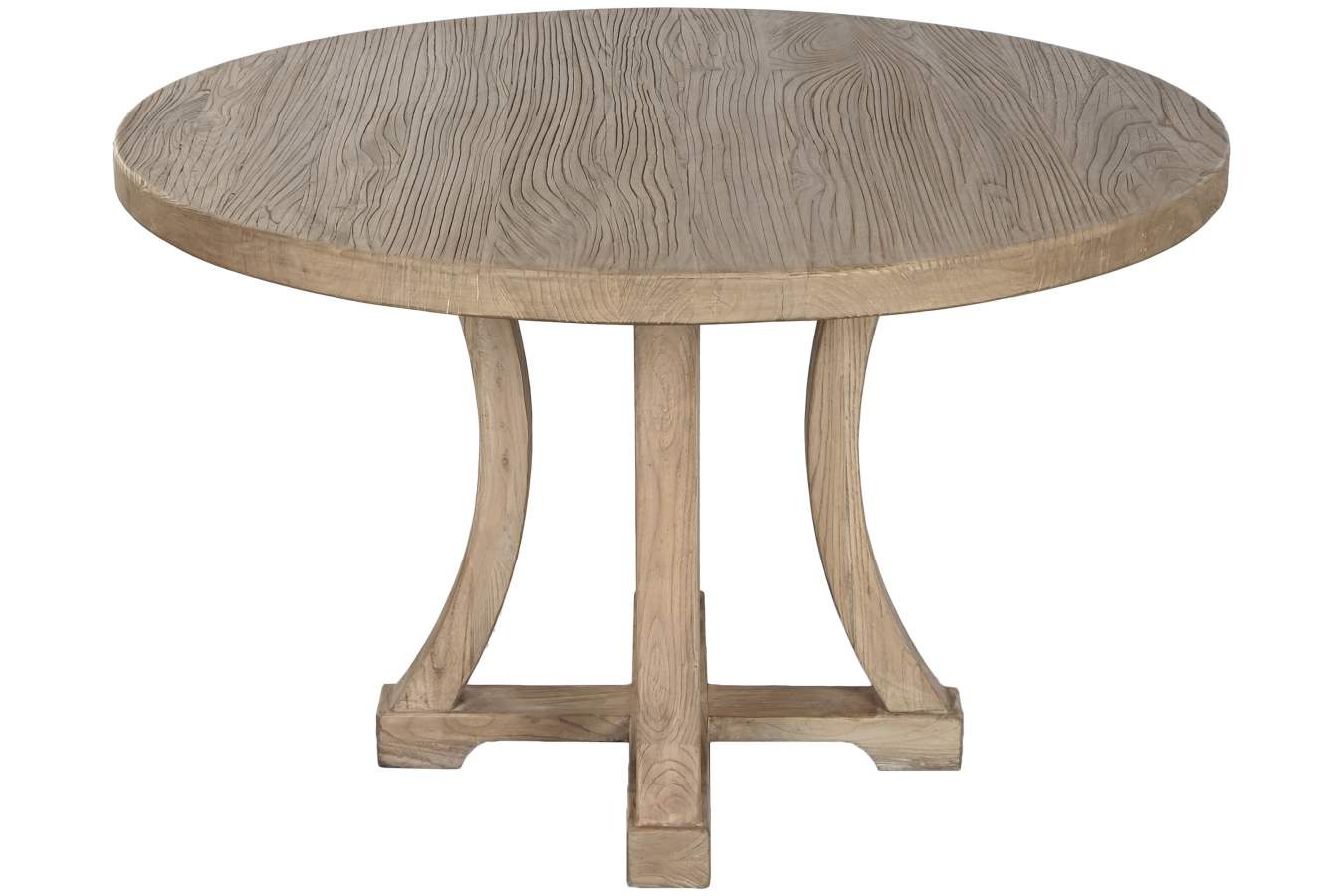 MESA COMEDOR OLMO MACIZO 120X120X76 NATURAL