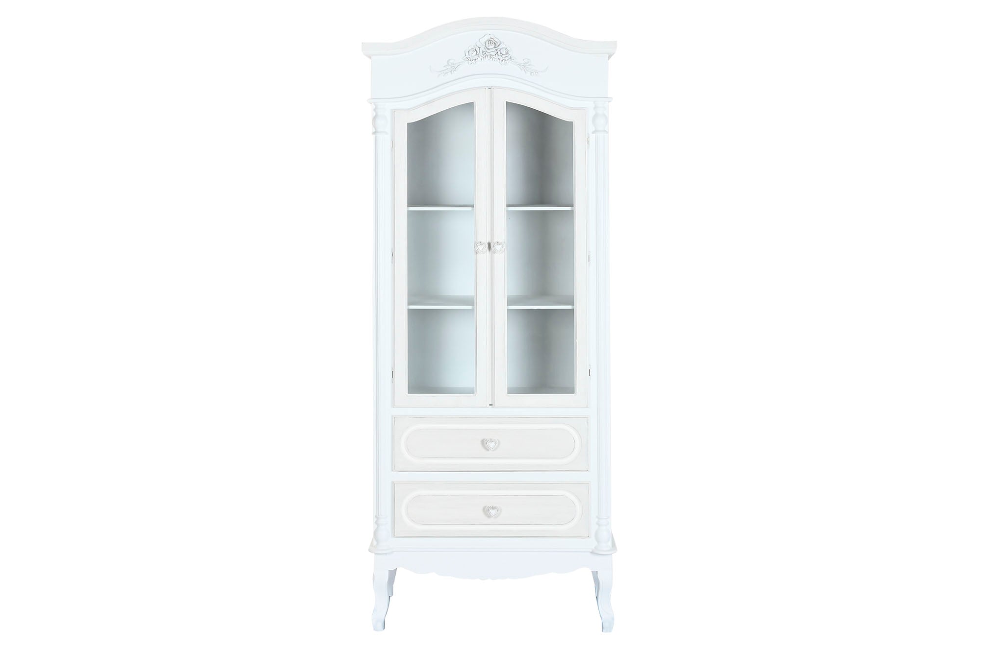 VITRINA MADERA CRISTAL 76X39X193 BLANCO