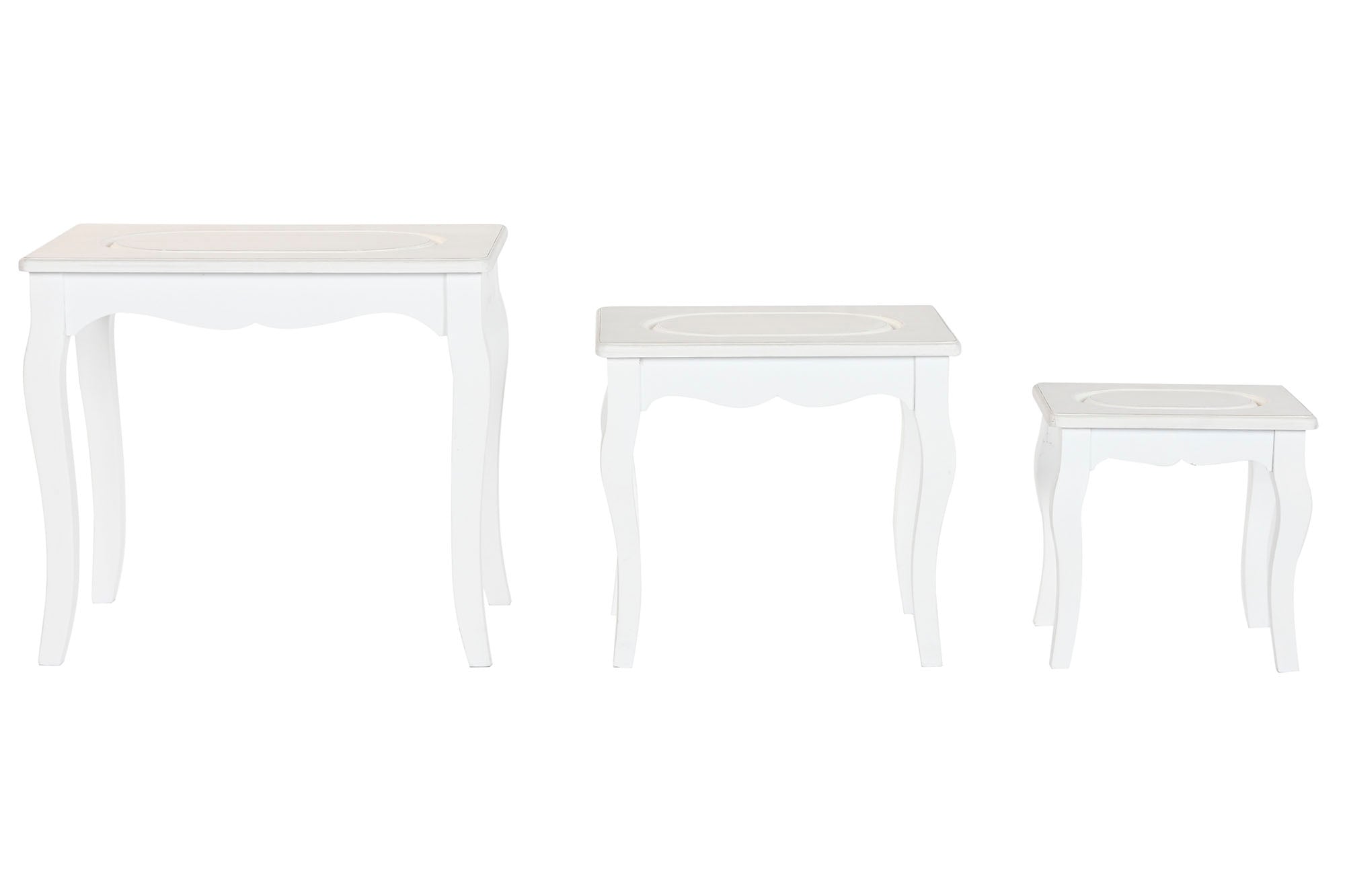 MESITA AUXILIAR SET 3 MDF MADERA 53X35X47
