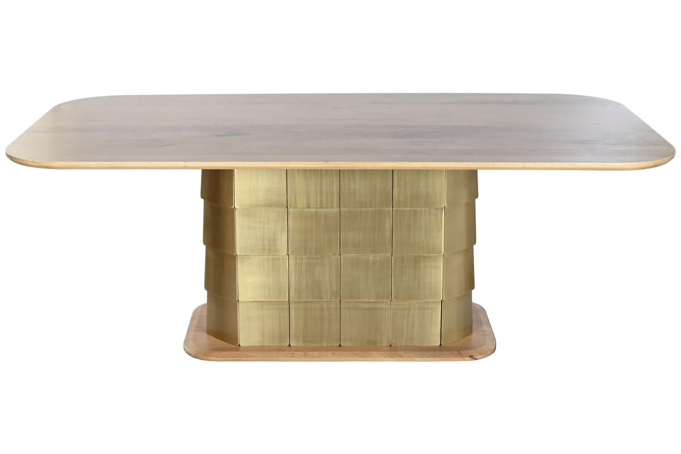 MESA COMEDOR MANGO LATON 210X110X76 DORADO