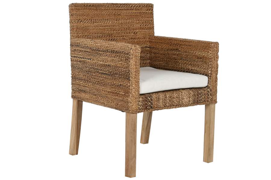 SILLON FIBRA TECA 60X60X86 INCLUYE COJIN NATURAL