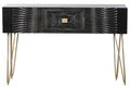 CONSOLA MANGO METAL 120X38X76 MANDALA NEGRO