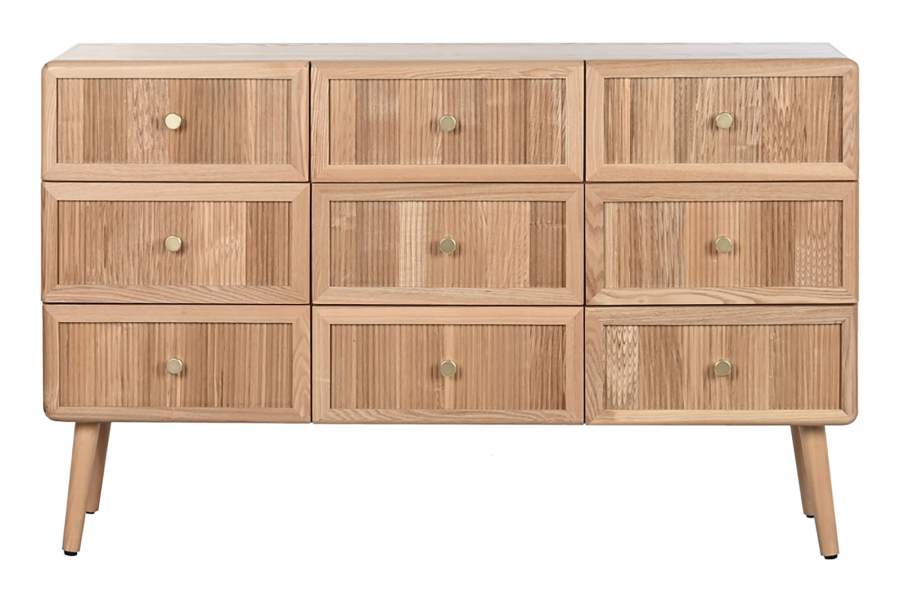 COMODA PINO MDF 120X34X75 NATURAL