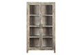 VITRINA MADERA RECICLADA 100X40X180 DECAPE BLANCO
