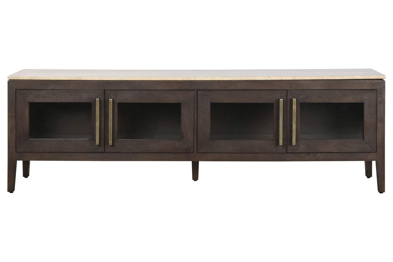 MUEBLE TV MANGO MARMOL 180X40X55 TRAVERTINO