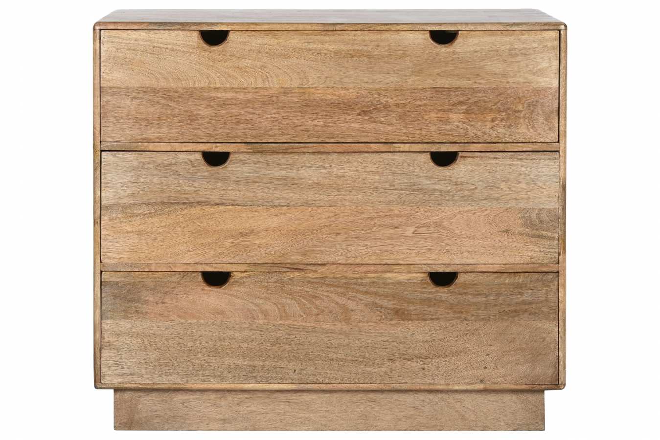 COMODA MANGO 100X40X90 3 CAJONES NATURAL MARRON