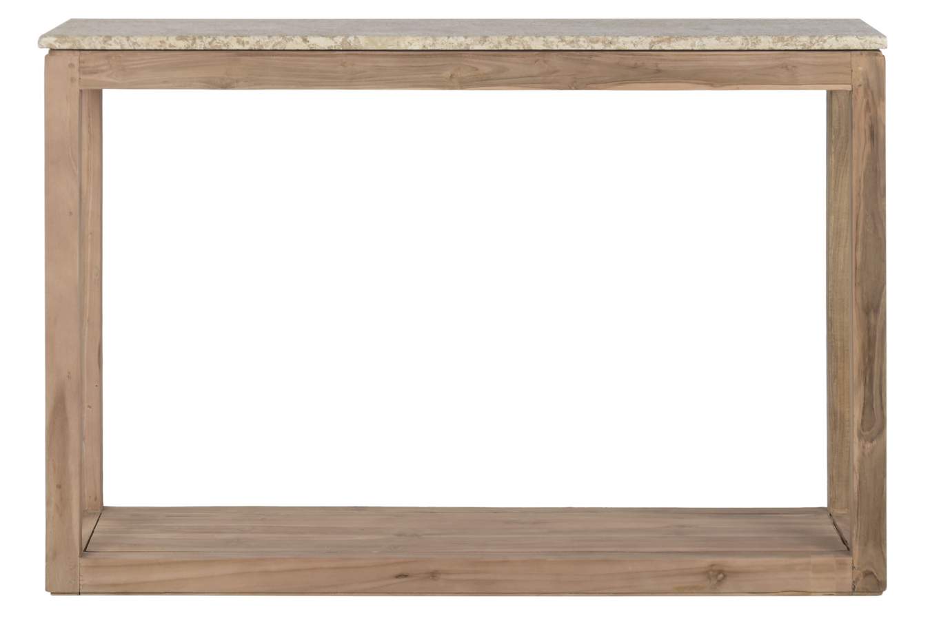 CONSOLA MADERA RECICLADA MARMOL 120X40X82 NATURAL