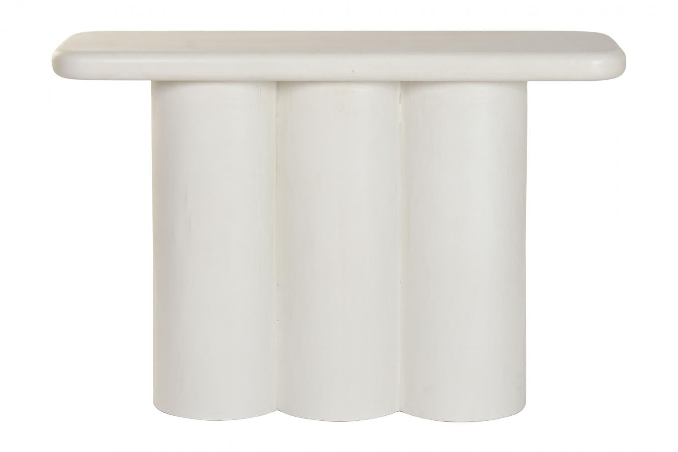 CONSOLA RESINA MDF 120X38X80 RUGOSO BLANCO