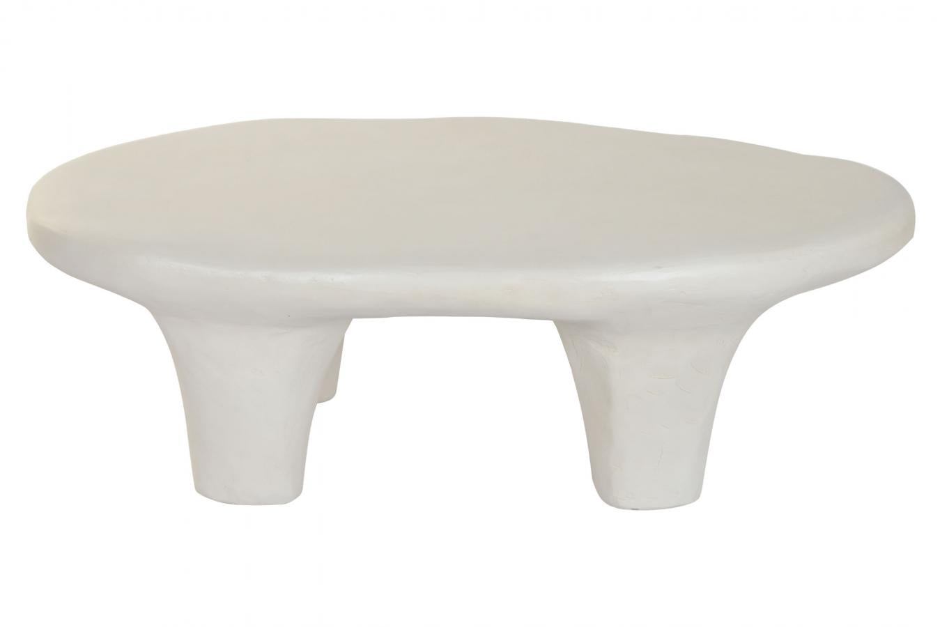 MESA CENTRO RESINA MDF 102X62X33,5 RUGOSO BLANCO