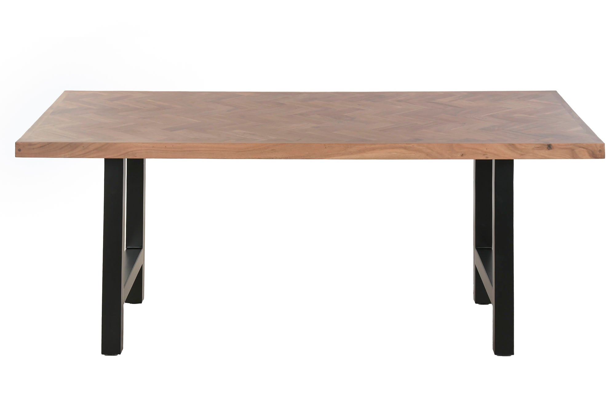 MESA COMEDOR ACACIA METAL 180X90X76 MARRON