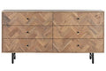 COMODA ACACIA METAL 150X40X76 MARRON CLARO