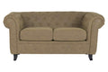 SOFA MADERA PU 160X82X76 MARRON
