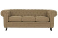 SOFA MADERA PU 196X81X76 MARRON