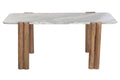 MESA COMEDOR MANGO MARMOL 180X100X76 MARRON