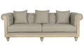 SOFA MADERA POLIESTER 225X87X79 3 COJINES