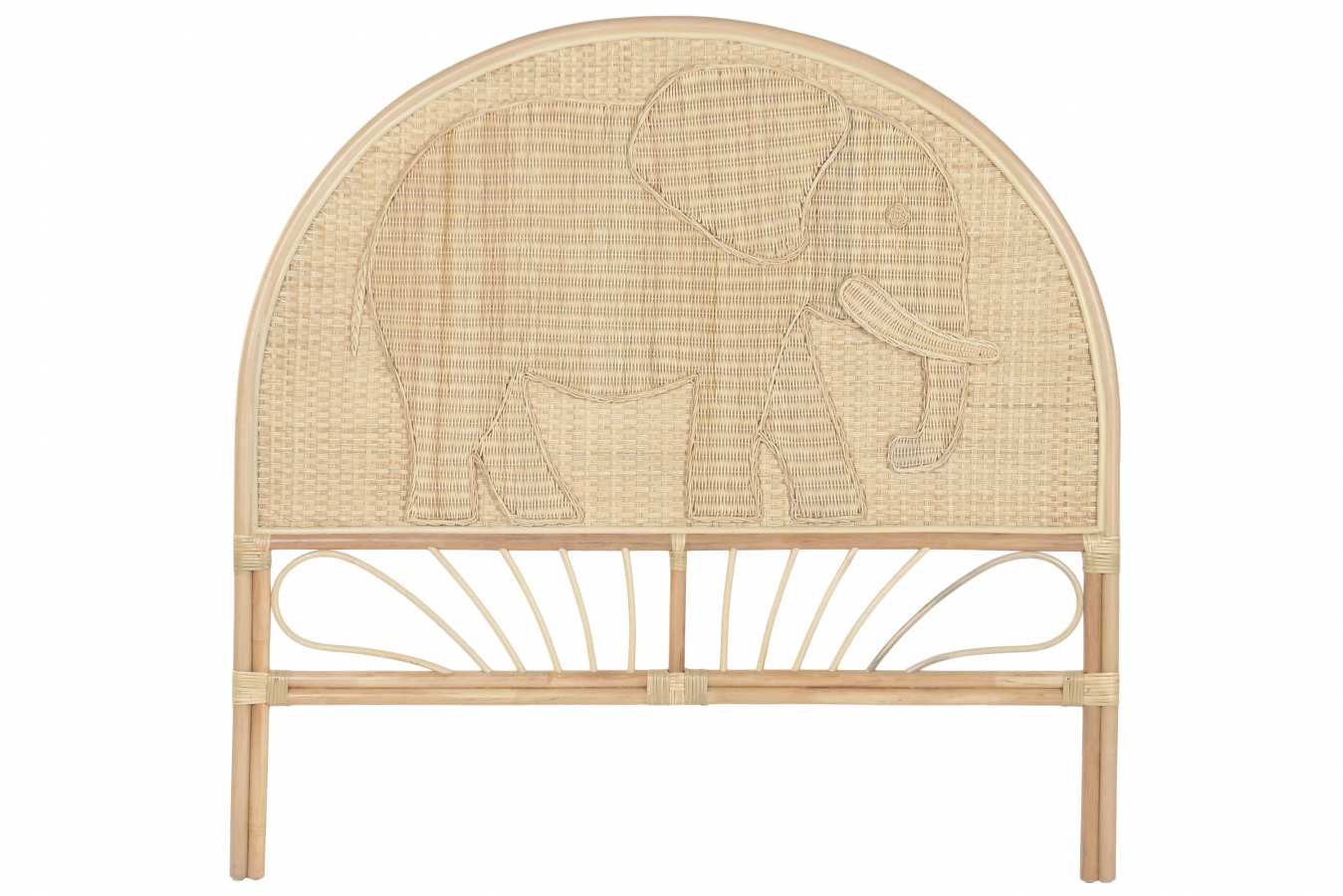 CABECERO CAMA RATAN 153X4X149 ELEFANTE NATURAL