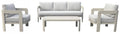 SOFA SET 4 ALUMINIO 188X75X67 ESPUMA DENSIDAD 23D