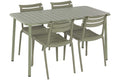 MESA COMEDOR SET 5 PP 140X70X75 4 SILLAS APILABLES