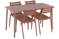 MESA COMEDOR SET 5 PP 140X70X75 4 SILLAS APILABLES