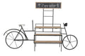 EXPOSITOR METAL MADERA 217X78X140 BICICLETA NEGRO
