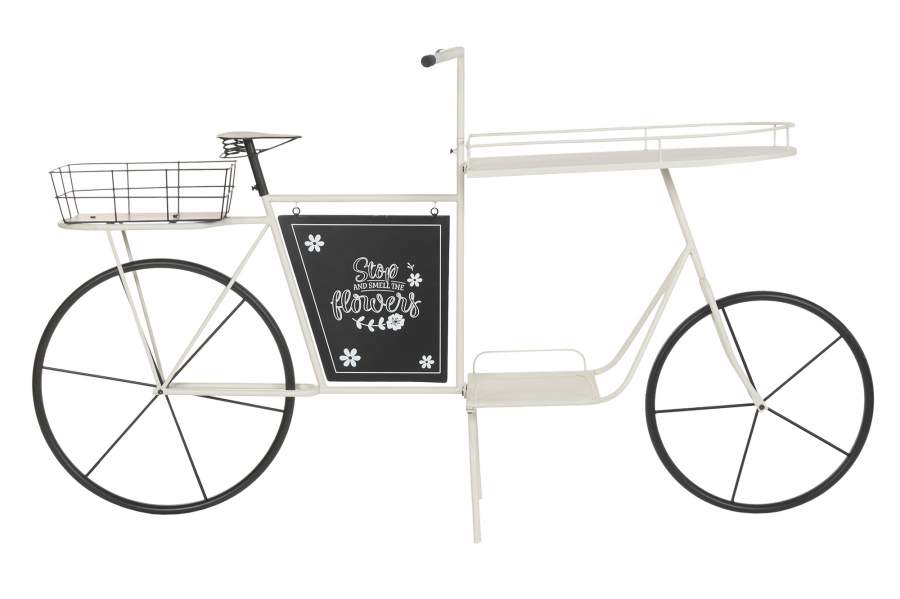 EXPOSITOR METAL 167X41X95 BICICLETA BLANCO