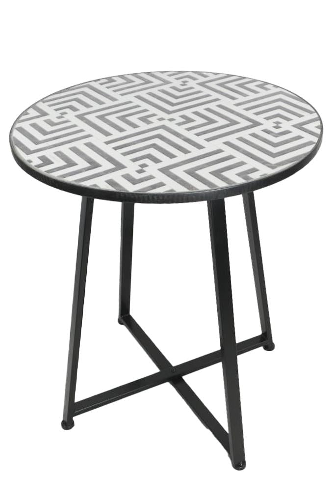 MESA PIEDRA METAL 80X80X76