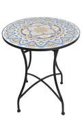 MESA METAL CERAMICA 60X60X72 MOSAICO MULTICOLOR