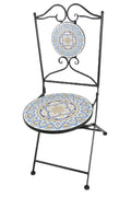 SILLA FORJA CERAMICA 42X50X90 MOSAICO MULTICOLOR