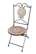 SILLA FORJA CERAMICA 42X50X90 MOSAICO MULTICOLOR