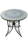 MESA REDONDA COMEDOR METAL CERAMICA 80X80X76 NEGRO