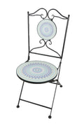 SILLA FORJA CERAMICA 42X50X90 MOSAICO MULTICOLOR