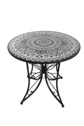 MESA METAL CERAMICA 80X80X76 NEGRO