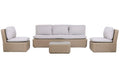 SOFA SET 4 RATAN SINTETICO 215X90X75 DESENFUNDABLE
