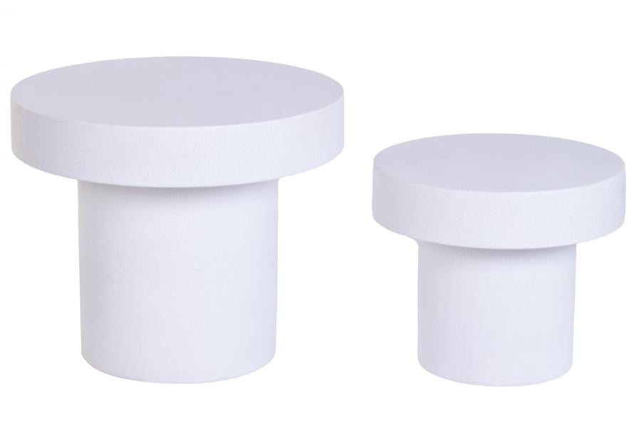 MESITA AUXILIAR SET 2 GRC 60X60X50 EXTERIOR BLANCO